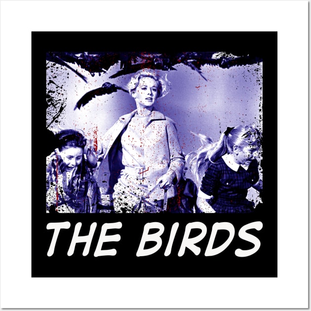 A Murderous Sky Birds Horror Film Fan Tee Wall Art by Camping Addict